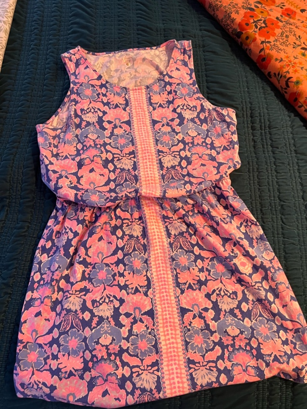 ~Lilly Pulitzer~ Women’s Pink and Purple Floral Casual Dress (XL)